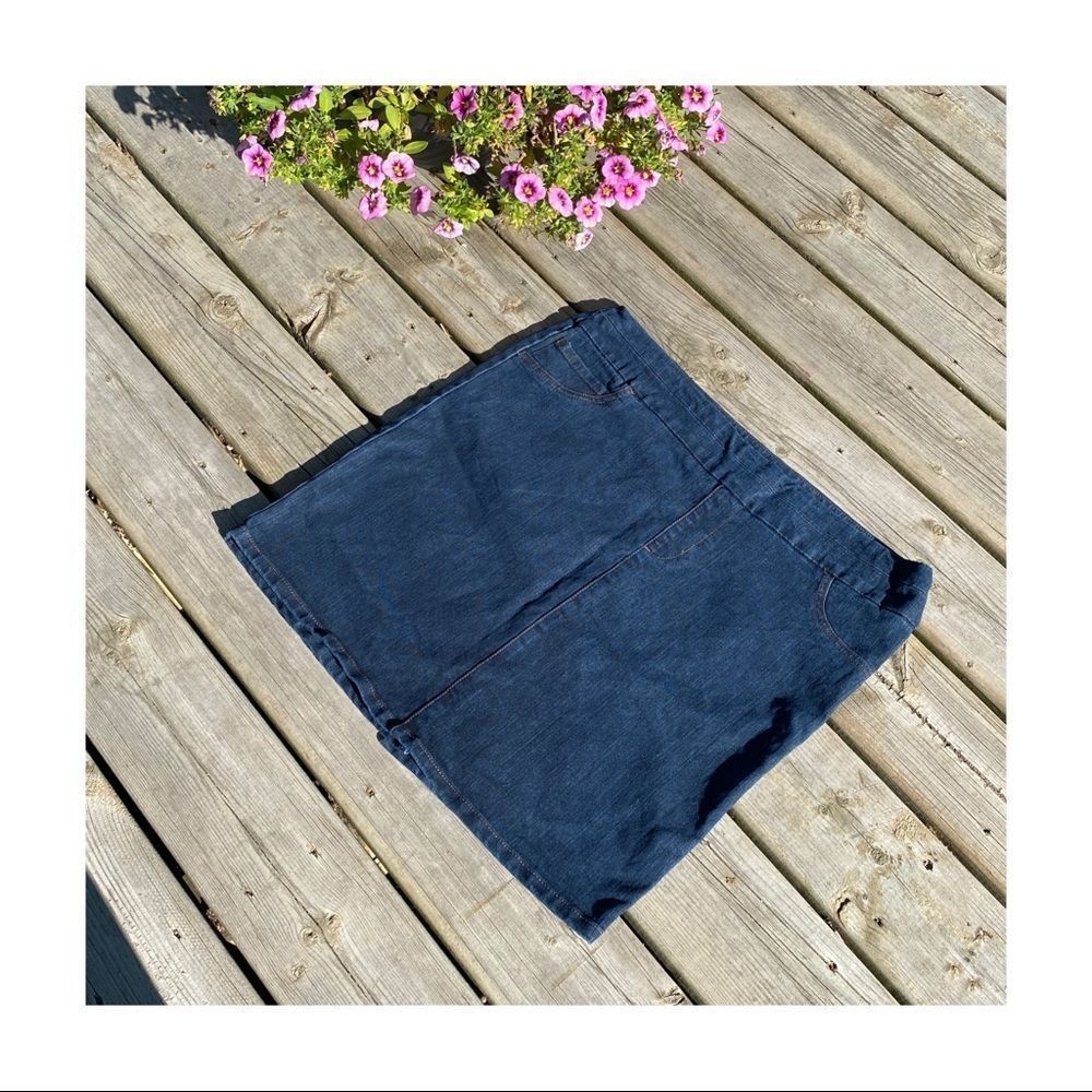 Denim Mini Skirt Size 16 Stretch